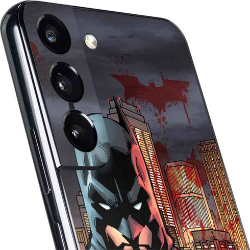 DC Comics Batman The Dark Knight Comic Art in Gotham City Galaxy S22 Skin